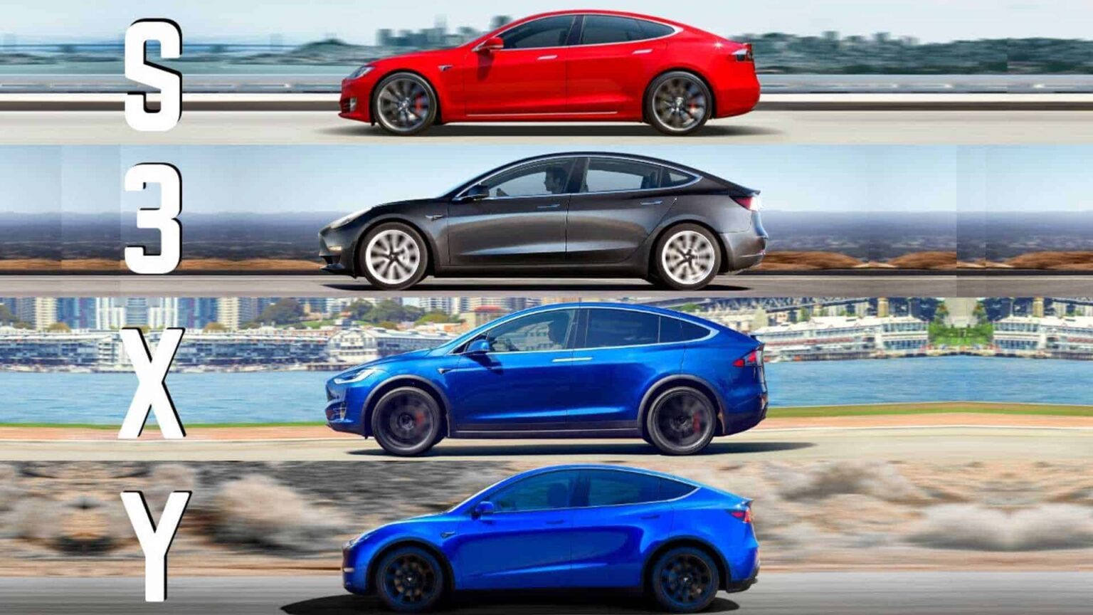 Tesla Models Comparison Chart : Model S, Model 3, Model X, Model Y